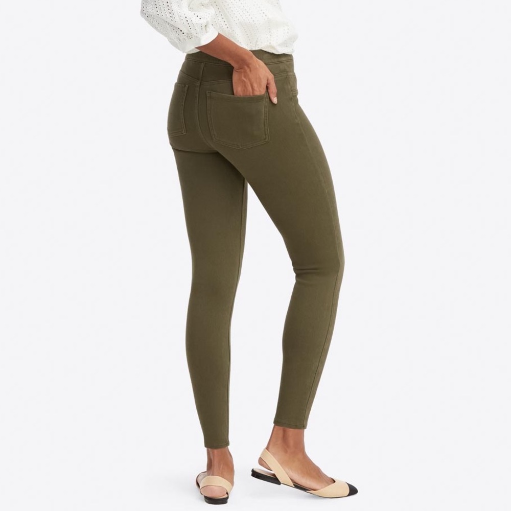 SPANX brand jean-ish leggings - Dark Olive